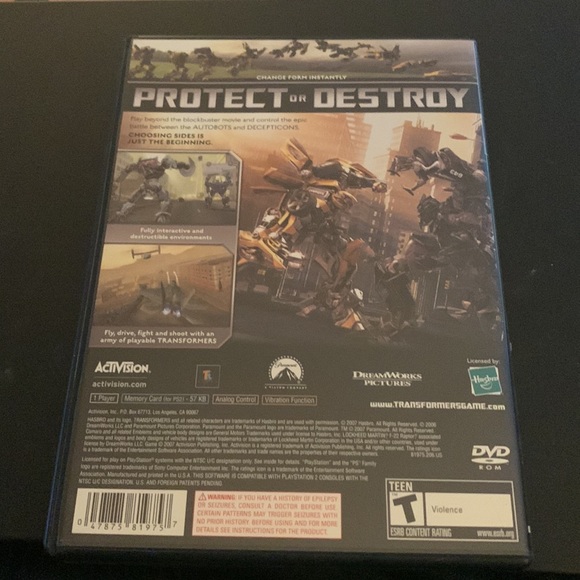 Used Transformers The Game for PS2 - Picture 2 of 4